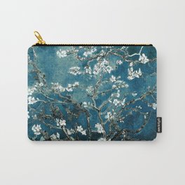 Van Gogh Almond Blossoms : Dark Teal Carry-All Pouch | Vincentvangogh, Purevintagelove, Vintage, Flowers, Nursery, Landscape, Vangogh, Nature, Impressionism, Teal 