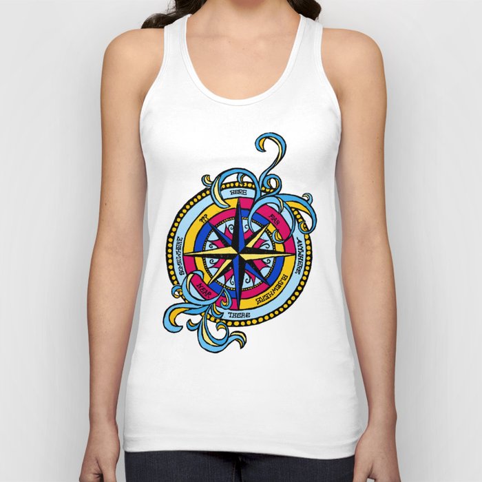 Choose Your Adventure Compass Rose - Red Tank Top