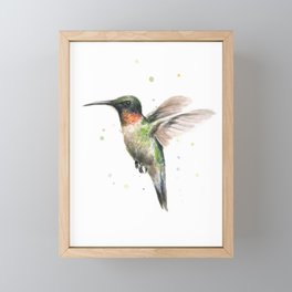 Hummingbird Watercolor Framed Mini Art Print