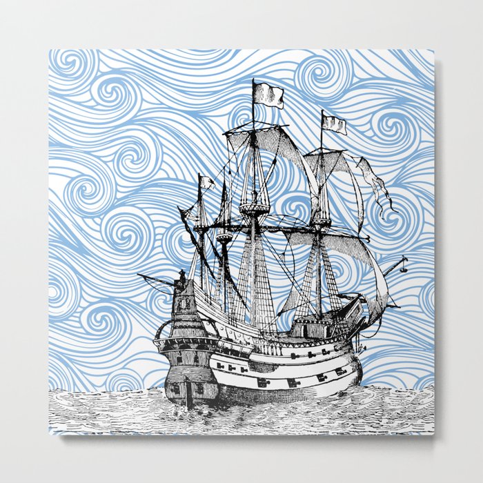 Nautical Series - The Ship Metal Print