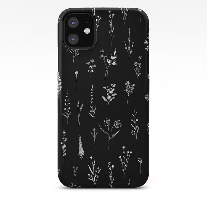Black Wildflowers Iphone Case By Aniiiz Society6