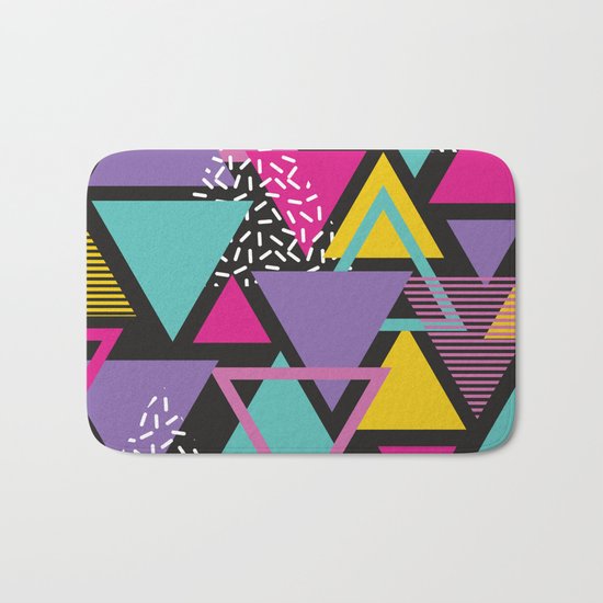 Back To The 80's Pattern Bath Mat