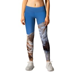 Zion Winter - 4536 Big Bend Viewpoint Leggings | Photo, Snow, Picturesque, Travel, Bigbend, Nature, Nationalpark, Cottonwood Trees, Scenic, Digital 