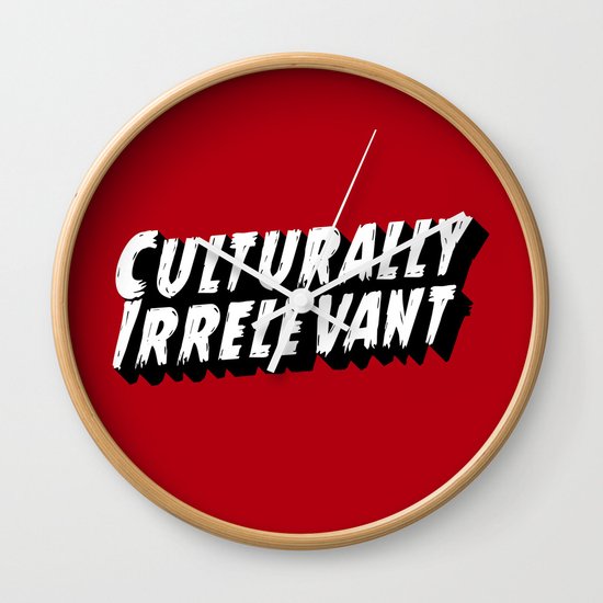 Culturally Irrelevant Fan Gear Wall Clock