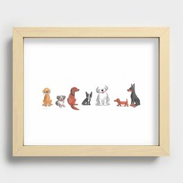 Puppy Party 1  Recessed Framed Print