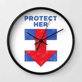 Protect Her Wall Clock