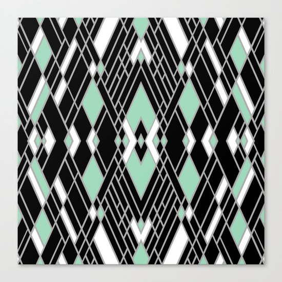 Art Deco Zoom Mint Canvas Print