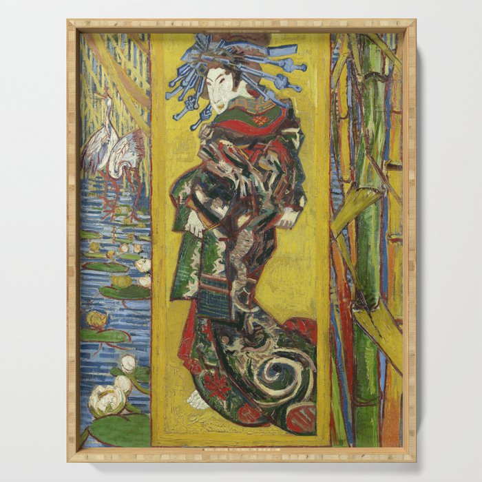 Japonaiserie by Vincent van Gogh Serving Tray