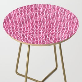 Hand Knit Hot Pink Side Table