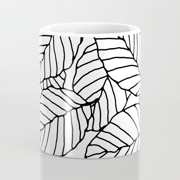 Trendy Leaves Pattern Coffee Mug By Artists Collection - ArtworkFans