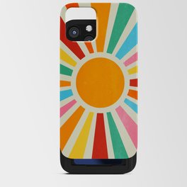 Retro Sunrise: Rainbow Edition iPhone Card Case