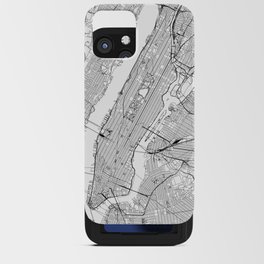 New York City White Map iPhone Card Case