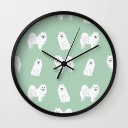 Japanese Spitz pure breed dog pattern pet gifts for dog lovers Wall Clock