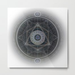 Deepest Harmony Sacred Geometry Vortex Mandala Metal Print