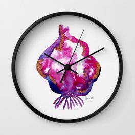 Watercolor Bulb - Blue-Purple Wall Clock