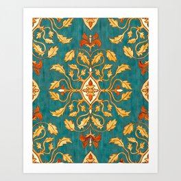 Groovy Arabesque Pattern Art Print