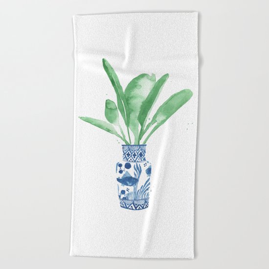Ginger Jar + Bird of Paradise Beach Towel