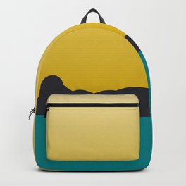 Turquoise Black Yellow Backpack