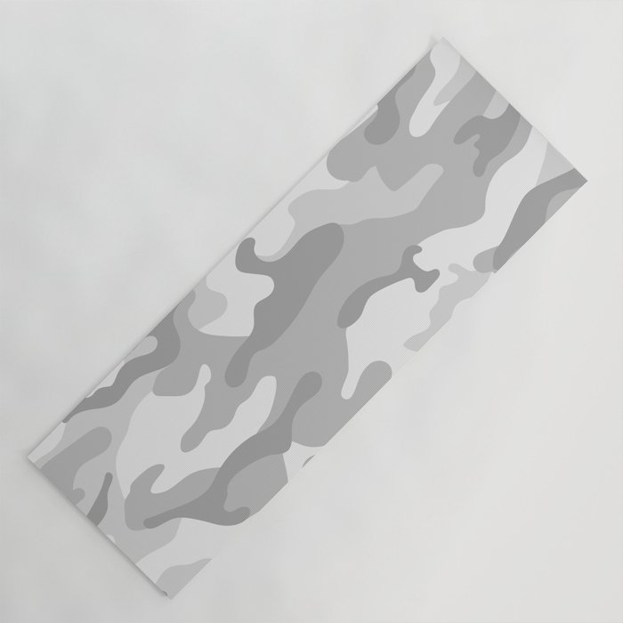 Camouflage Grey And White Yoga Mat
