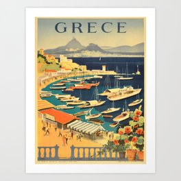 Vintage poster - Grece Art Print