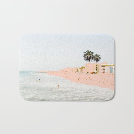 Pink Beach #society6 #decor #buyart Bath Mat