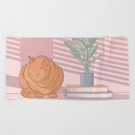 Cat Nap Beach Towel