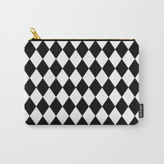 Diamonds (Black/White) Carry-All Pouch
