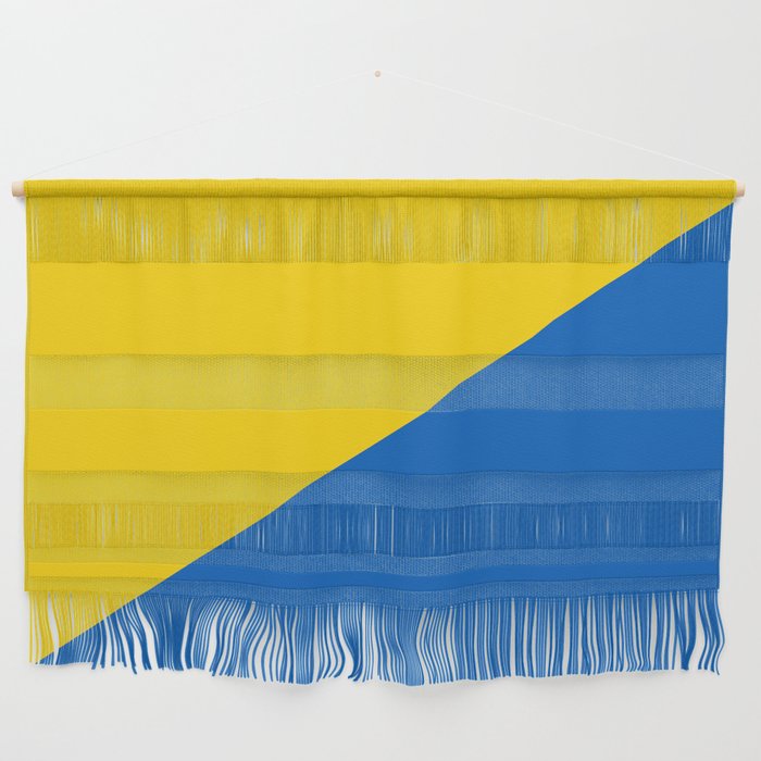 Sapphire and Yellow Solid Shapes Ukraine Flag Colors 3 100 Percent Commission Donated Read Bio Wall Hanging