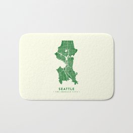 Seattle Map Bath Mat | Graphic Design, Vector, Map, Love, Washington, City, Seattle, Green, Illustration 