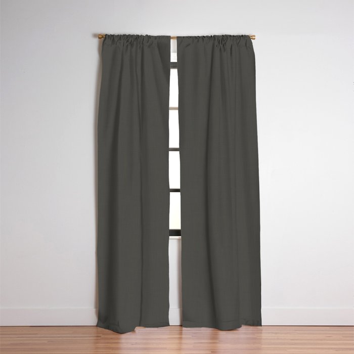 Solid Color Pantone Beluga 19 0405 Dark Gray Brown Blackout Curtain By Simplysolids Society6