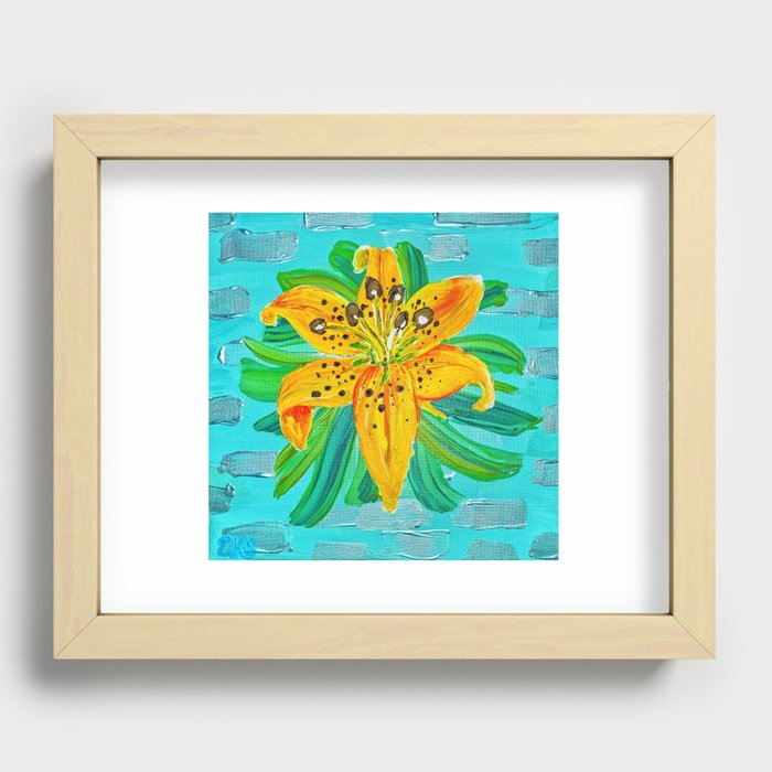Bright Lily Vibes Recessed Framed Print