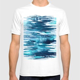 Gentle Surf - Abstract Ocean Watercolor Water Reflections T-shirt