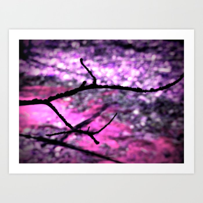 Pink Lavender Nature Abstract Art Print