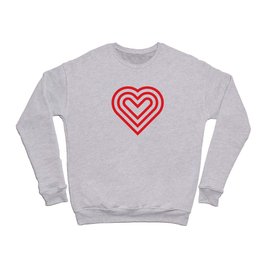 3 layers of red heart-shaped lines Crewneck Sweatshirt