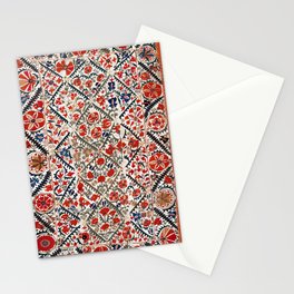 Bokhara Nim Suzani Southwest Uzbekistan Embroidery Print Stationery Card