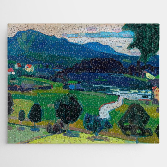 Wassily Kandinsky Murnau – View over the Staffelsee (1908) Jigsaw Puzzle