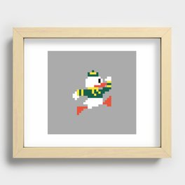 8bit Duck Mascot Recessed Framed Print