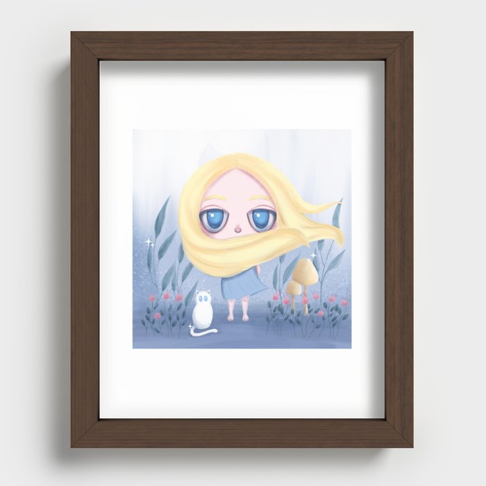 "Breeze" Creepy Girl Recessed Framed Print
