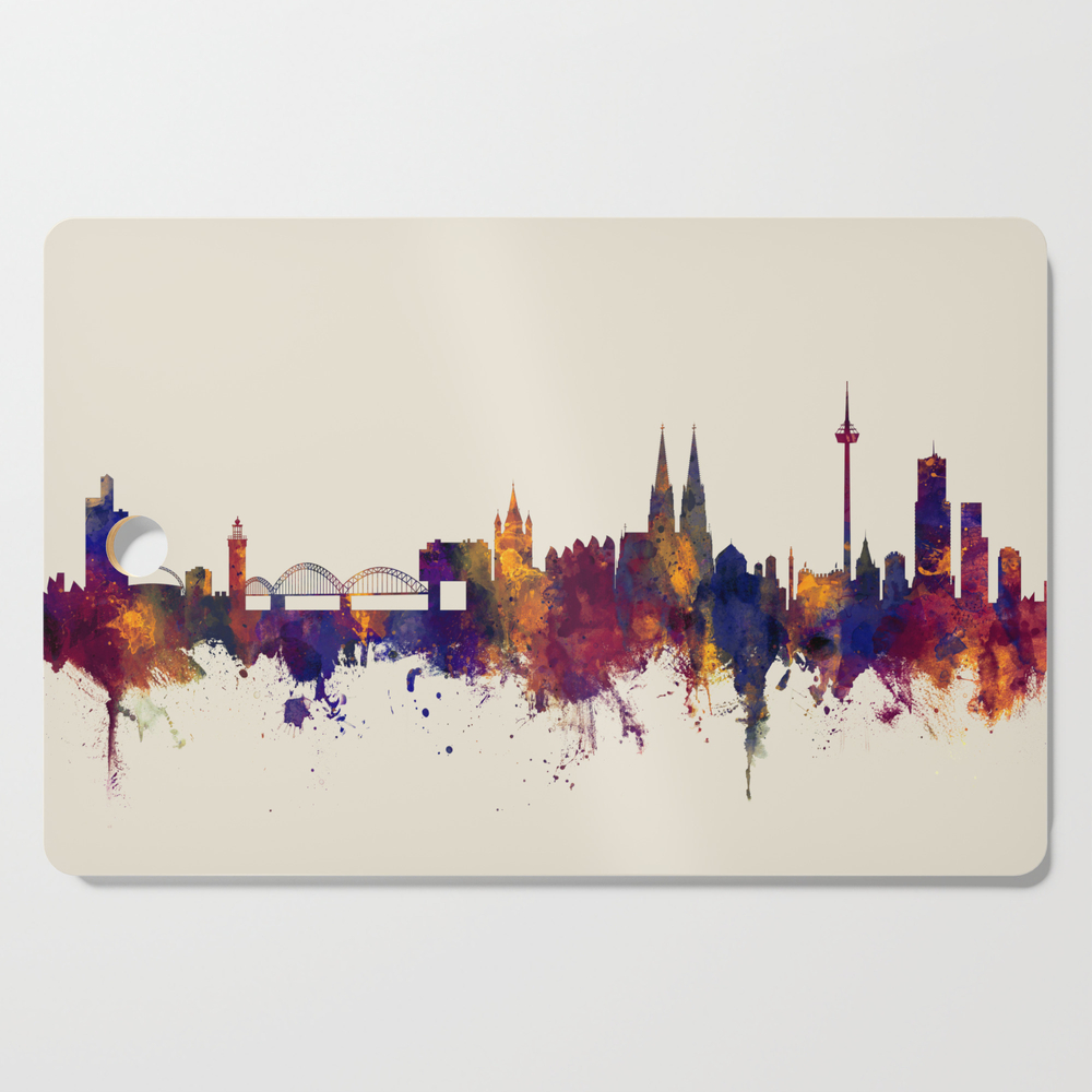 Cologne Germany Skyline Cutting Board by artpause