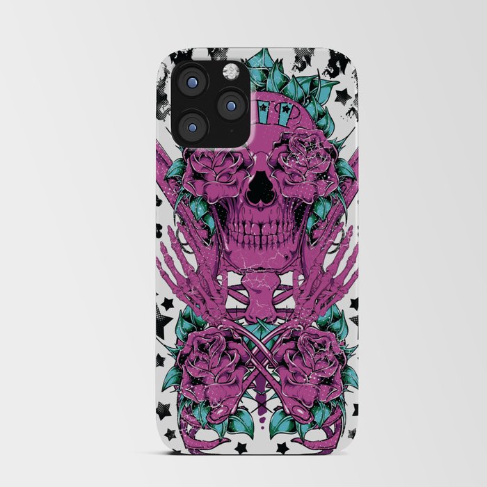 Skull with Roses iPhone Card Case