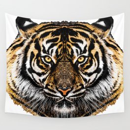 Striped Tiger Big Cat Art - Burning Wall Tapestry