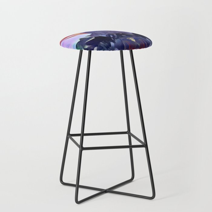 Lilac Alignment Abstract Design Bar Stool