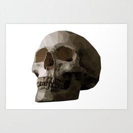 Polygon Skull Art Print