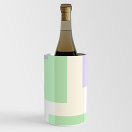 Abstract pink lavender mint geometric shapes pattern Wine Chiller