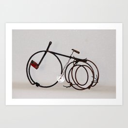 Bicycle, metallic sculpture by Annalisa Ramondino Art Print | Annalisaramondino, Metallic, Bike, Sculpture, Metal, Bicycle, Rustymetal, Rusty, Rust, Collage 