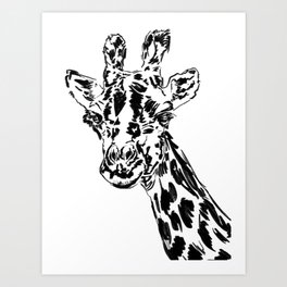 Giraffe digital pattern, Digital pattern, Vector pattern, Custom portrait Art Print