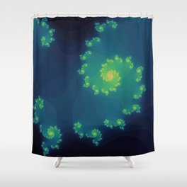 Vibrant Fractal Shower Curtain