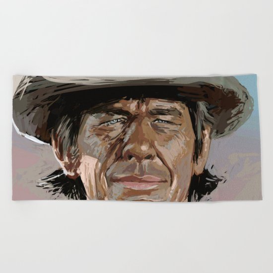 Harmonica Man Beach Towel
