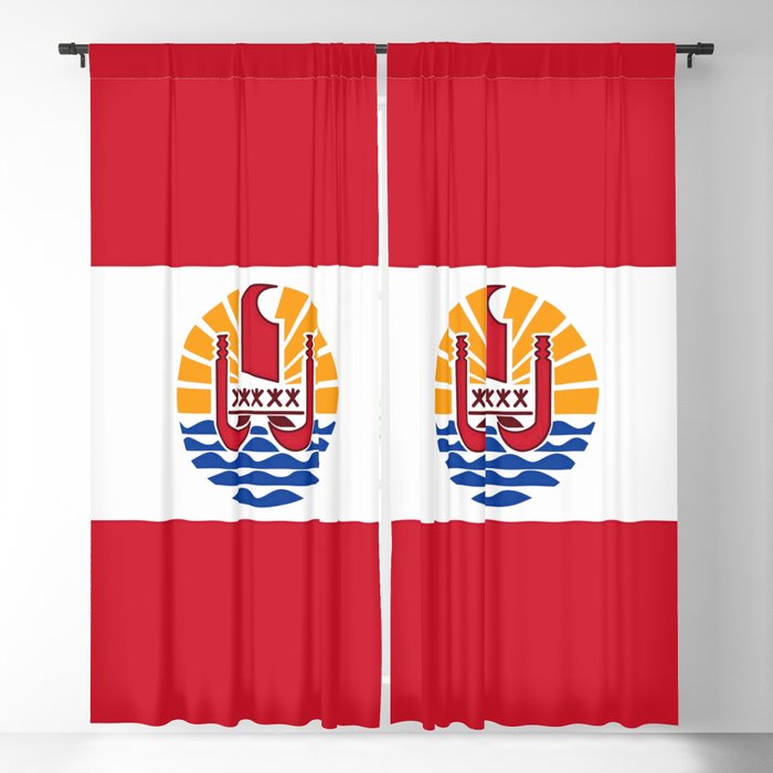 flag of french polynesia Blackout Curtain