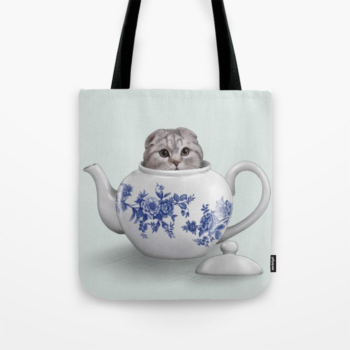 Tea-Cat Tote Bag